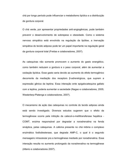 uso do chá verde e da eletrolipolise sobre a gordura corporal - Unijuí