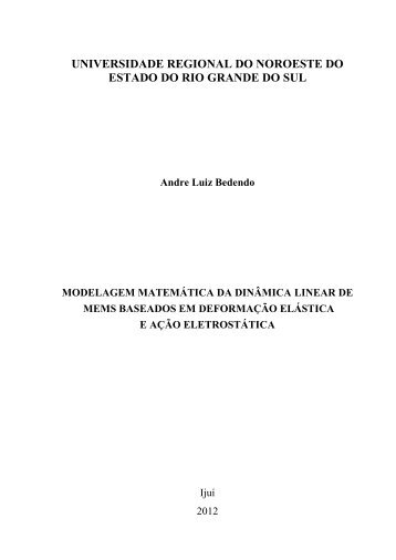 UNIVERSIDADE REGIONAL DO NOROESTE DO ESTADO ... - Unijuí