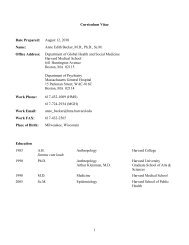 Curriculum Vitae - The Department of Global Health and Social ...