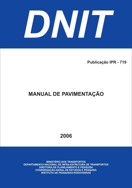 MANUAL DE PAVIMENTAÇÃO 2006