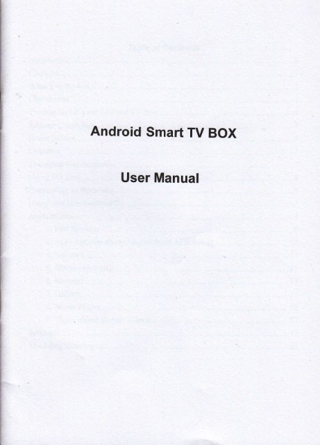 Android Smart TV BOX User Manual - File Management