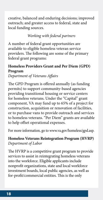 ON-CALL: Handbook for Homeless Veterans and Service Providers