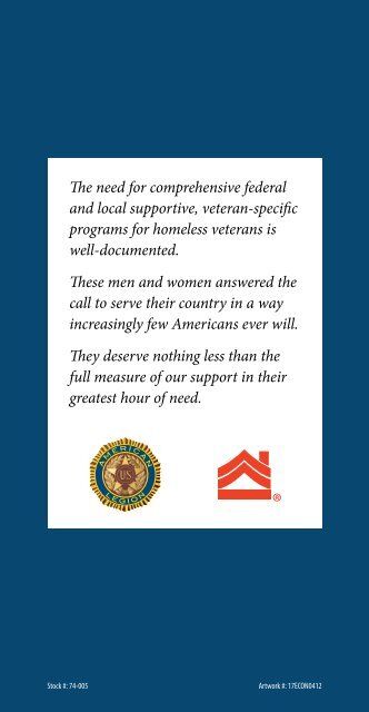 ON-CALL: Handbook for Homeless Veterans and Service Providers