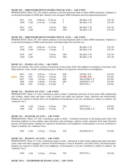 LOS ANGELES CITY COLLEGE FALL 2013 CLASS SCHEDULE ...