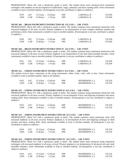 LOS ANGELES CITY COLLEGE FALL 2013 CLASS SCHEDULE ...