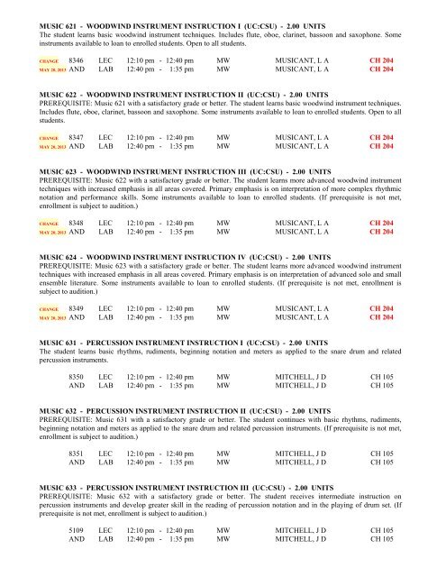 LOS ANGELES CITY COLLEGE FALL 2013 CLASS SCHEDULE ...