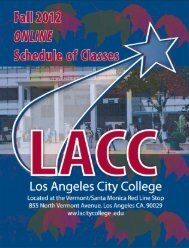2012 Fall Semester (PDF) - Los Angeles City College