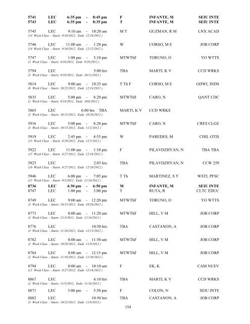 2012 Fall Semester (PDF) - Los Angeles City College