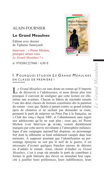 Le Grand Meaulnes - Lettres, Histoire et Géographie au lycée ...