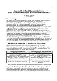 Systematik der Fortbildungsmöglichkeiten in der ... - Adalbert Ruschel