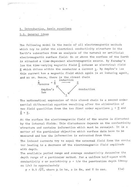 Schmucker-Weidelt Lecture Notes, Aarhus, 1975 - MTNet