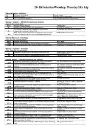 21st EM Induction Workshop: Thursday 26th July - MTNet