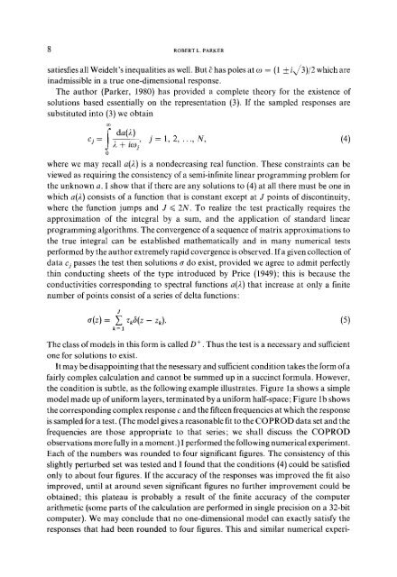 R.L. Parker, The magnetotelluric inverse problem - MTNet