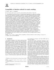 Compatibility of induction methods for mantle ... - MTNet - DIAS