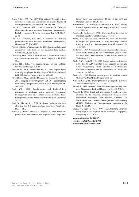 2-D Niblett-Bostick magnetotelluric inversion - MTNet