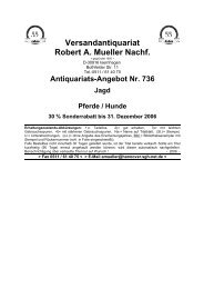 Antiquariats-Angebot Nr. 736 Jagd Pferde / Hunde 30 - Antikbuch24