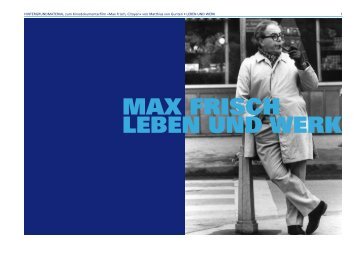 MAX FRISCH LEBEN UND WERK - File Server - educa.ch