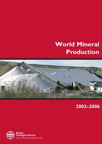World Mineral Production - NERC Open Research Archive - Natural ...