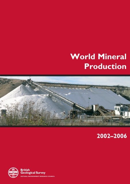 World Mineral Production - NERC Open Research Archive - Natural ...