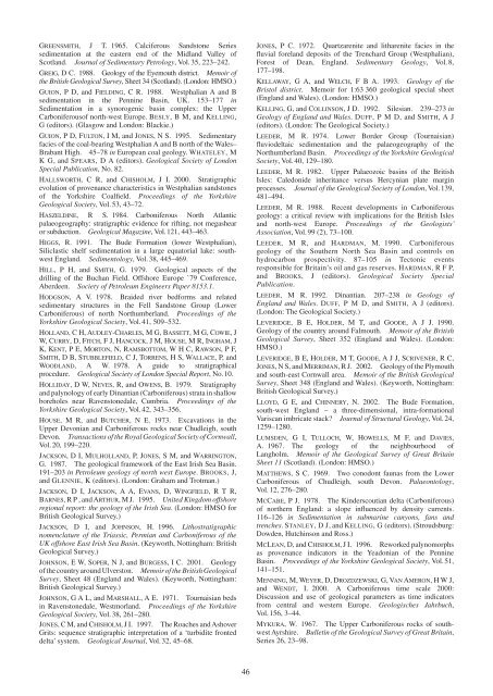 Lithostratigraphical framework for Carboniferous successions of ...