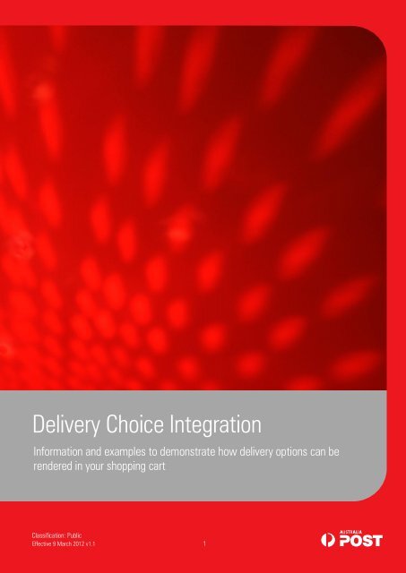 Delivery Choice Integration - Australia Post