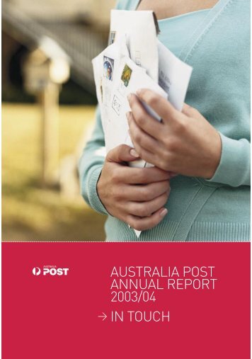 AUSTRALIA POST ANNUAL REPORT 2003/04 IN TOUCH