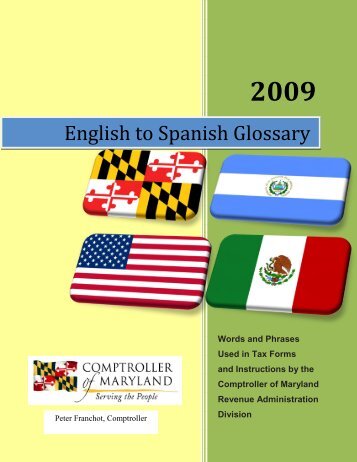 El Glosario español-inglés - the Comptroller of Maryland