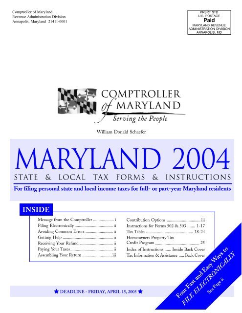 State & Local Tax Forms & Instructions For - the ...