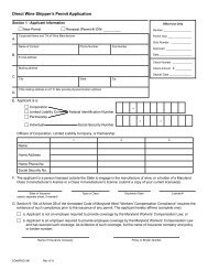 Direct Wine Shipper's Permit Application - the Comptroller of Maryland