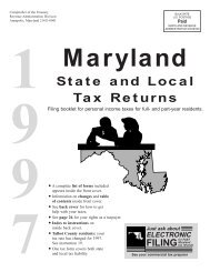 State and Local Tax Returns - the Comptroller of Maryland