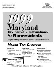 for Nonresidents - the Comptroller of Maryland