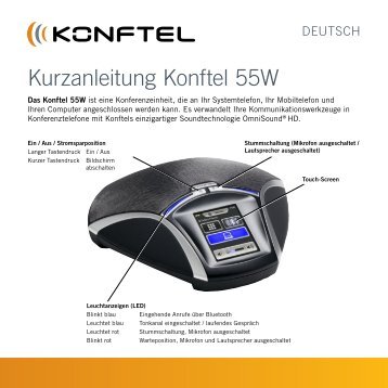 Kurzanleitung Konftel 55W