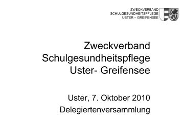 Zweckverband Schulgesundheitspflege Uster- Greifensee