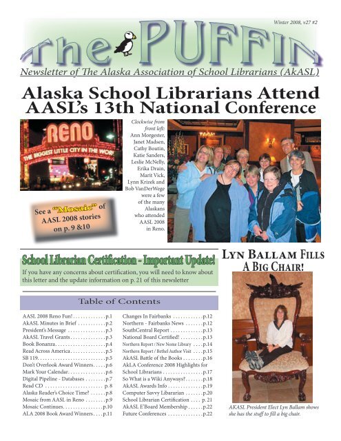 Alaska School Librarians Attend AASL's 13th National Conference