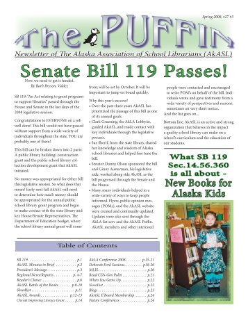 Senate Bill 119 Passes! - Alaska Library Association