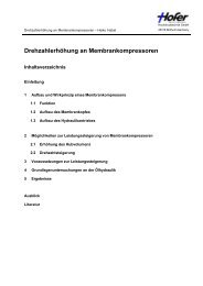 Drehzahlerhöhung an Membrankompressoren  - Andreas Hofer