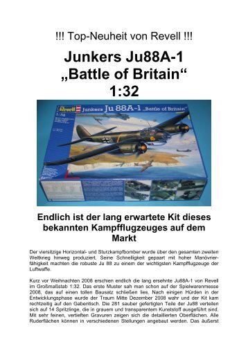 Junkers Ju88A-1 „Battle of Britain“ 1:32