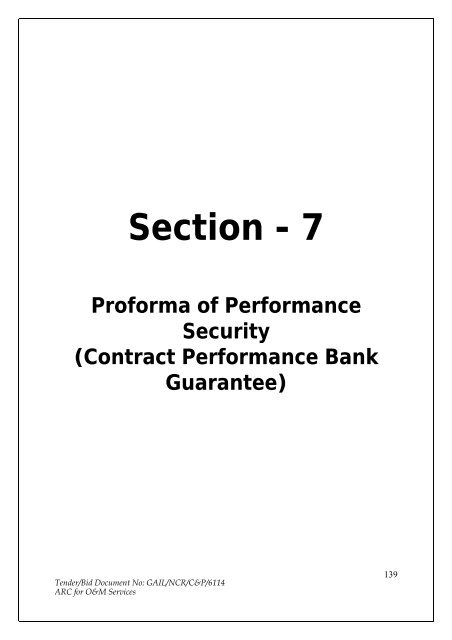 Annual Rate Contract for O&M Services for NCR GAS O&M ... - GAIL