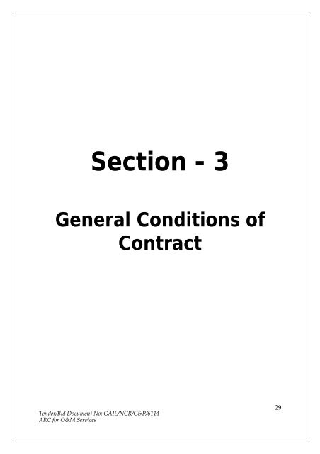 Annual Rate Contract for O&M Services for NCR GAS O&M ... - GAIL