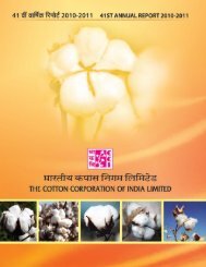 Annual Report 2010-11 - The Cotton Corporation of India, Ltd