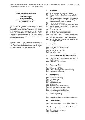 Diplomprüfungsordnung (DPO) - Bauingenieurwesen ...