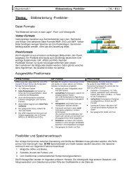 Thema: Bildbearbeitung -Pixelbilder- Datei-Formate Ausgewählte ...