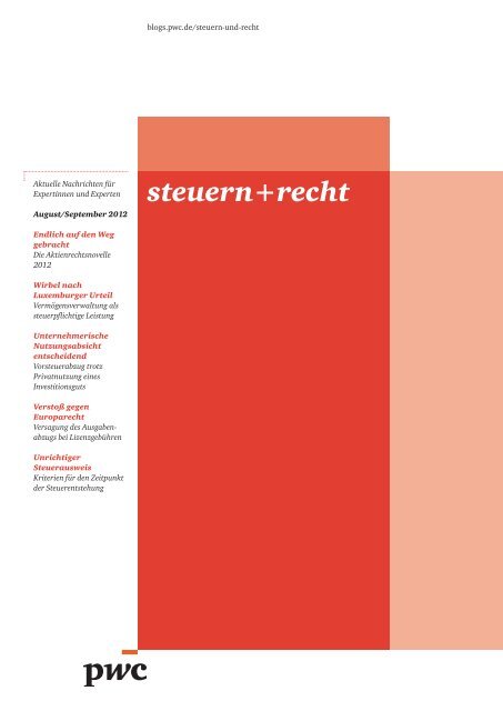 Magazin steuern_recht_8_2012_5 - PwC Blogs