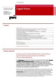 Legal News - Pwclegal.de