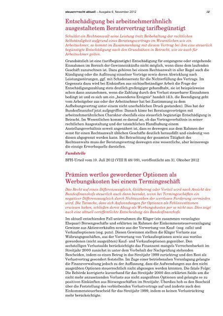 steuern_recht_aktuell_Ausgabe6_2012gs_November2012 - PwC ...