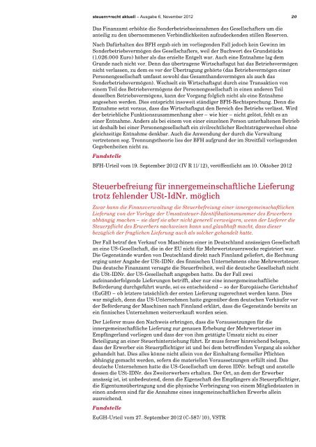 steuern_recht_aktuell_Ausgabe6_2012gs_November2012 - PwC ...