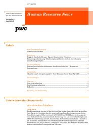 Human Resource News Juni 2013, Ausgabe 6 - PwC Blogs