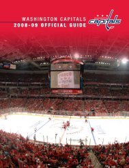 2008-09 OFFICIAL GUIDE WASHINGTON CAPITALS