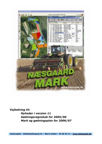 Vejledning ver. 11.0 - Næsgaard Mark Hjælpesystem - Datalogisk