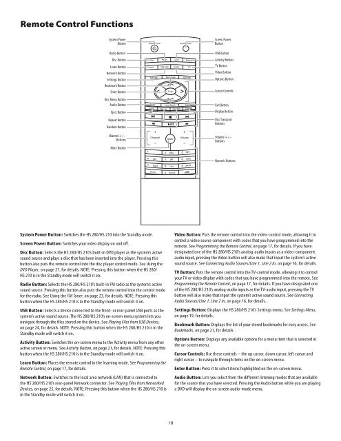 HS 280 / HS 210 - Harman Kardon